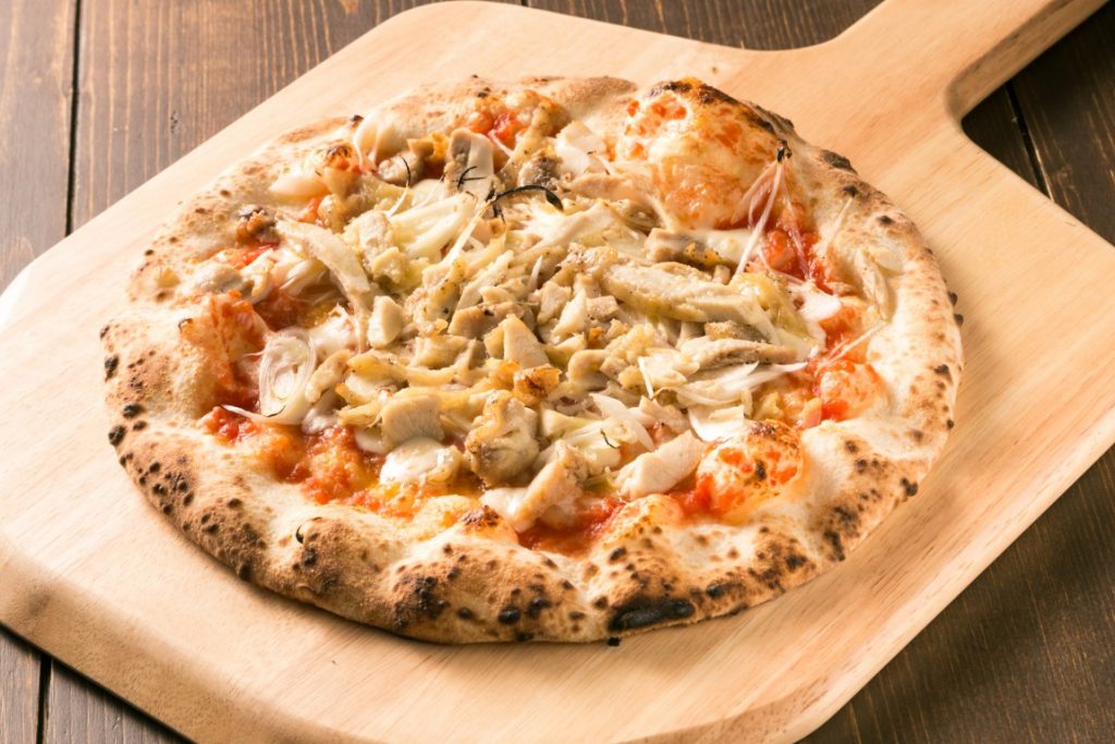 PIZZA_釜焼きチキンと長ネギ